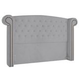 Cabeceira Cama Box Casal Queen 160cm Provença P02 Veludo Cinza - Mpozenato