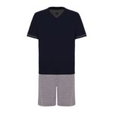 Pijama Lupo Masculino 28000-001 Gola V Curto 2800-azul P