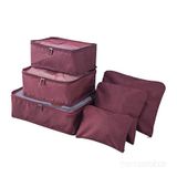 Kit 6 Sacos Bolsas Organizador Mala Roupas Bagagem Viagem Roxo