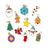 Baker Ross Ef961 Encantos De Natal - Pacote De 24, Ideal Para Joias, Pulseira, Colar E Chaveiro, Artesanato Infantil E Artesanato, Presentes