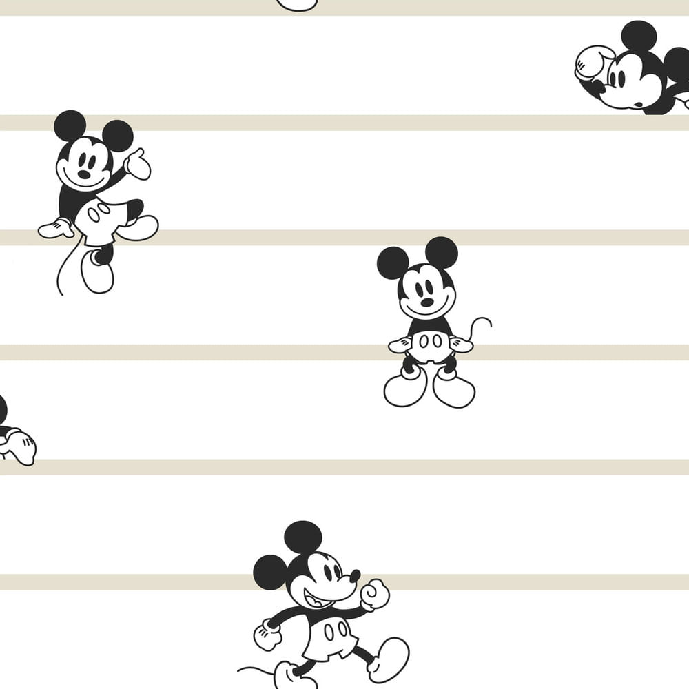 Papel De Parede Disney Listras Mickey - Opções De Cores