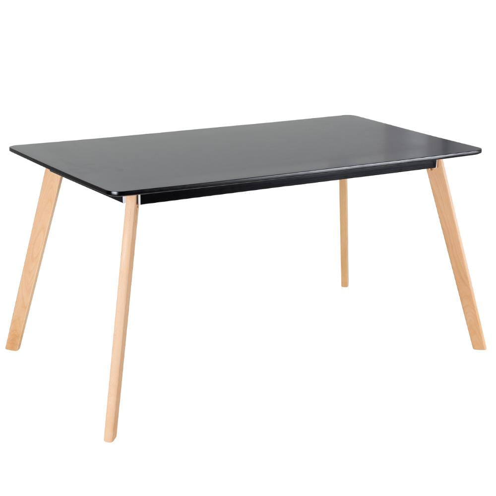 Mesa De Jantar Retangular Leda - 80 X 140 Cm - Preto