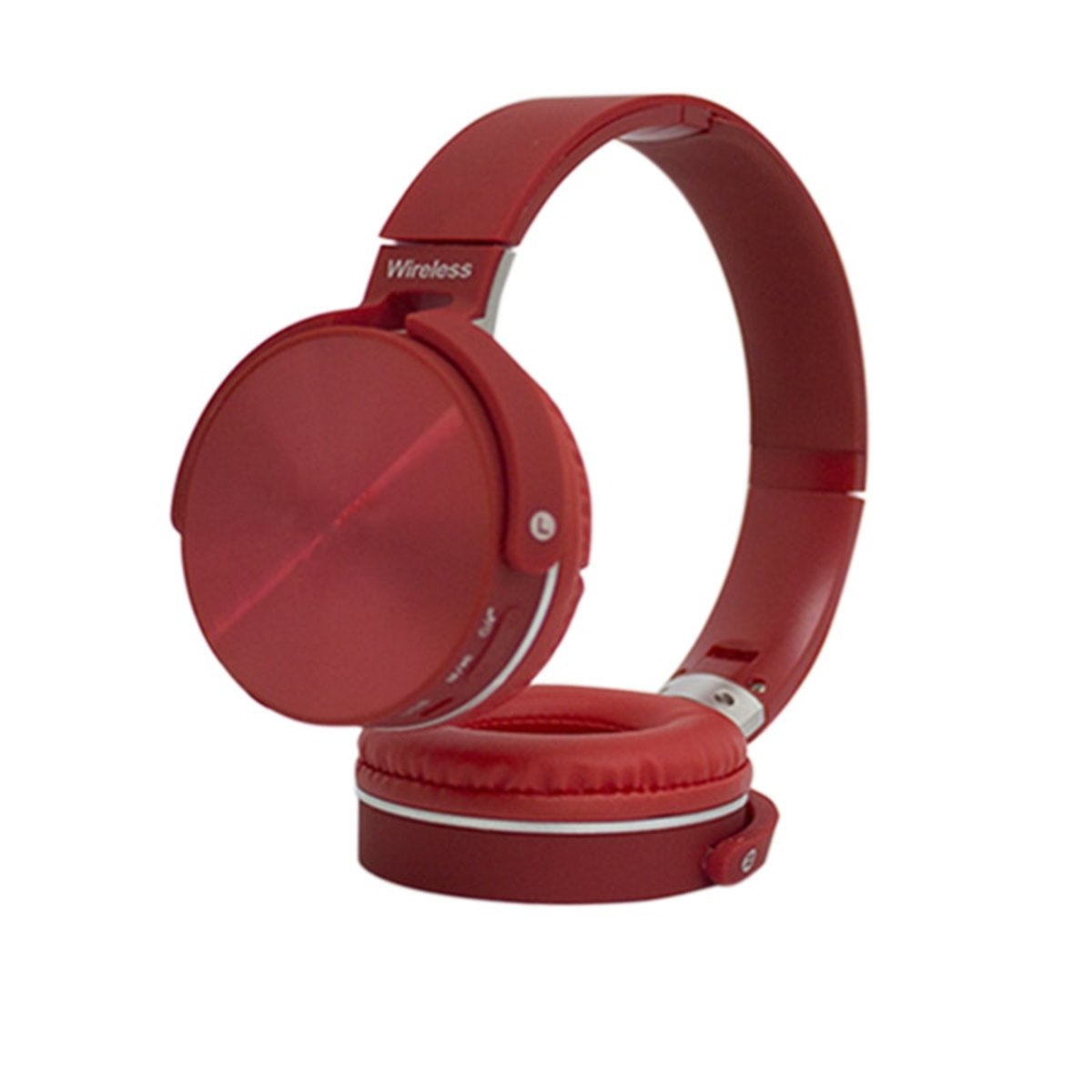 Fone De Ouvido Wireless Bluetooth Headset Microfone Vermelho