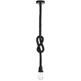 Pendente Luminaria Lustre Corda 1xe27 Preto Pd712