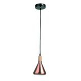 Pendente Luminaria Lustre Metal Madeira 40w 12x18 Qpd1063