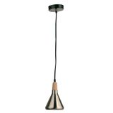 Pendente Luminaria Lustre Metal Madeira 40w 12x18 Qpd1063