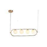 Pendente Luminaria Lustre Vidro Metal 4xg9 Sl-5936