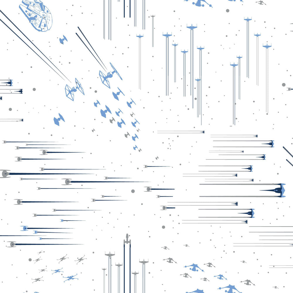 Papel De Parede Disney Star Wars - Opções De Cores