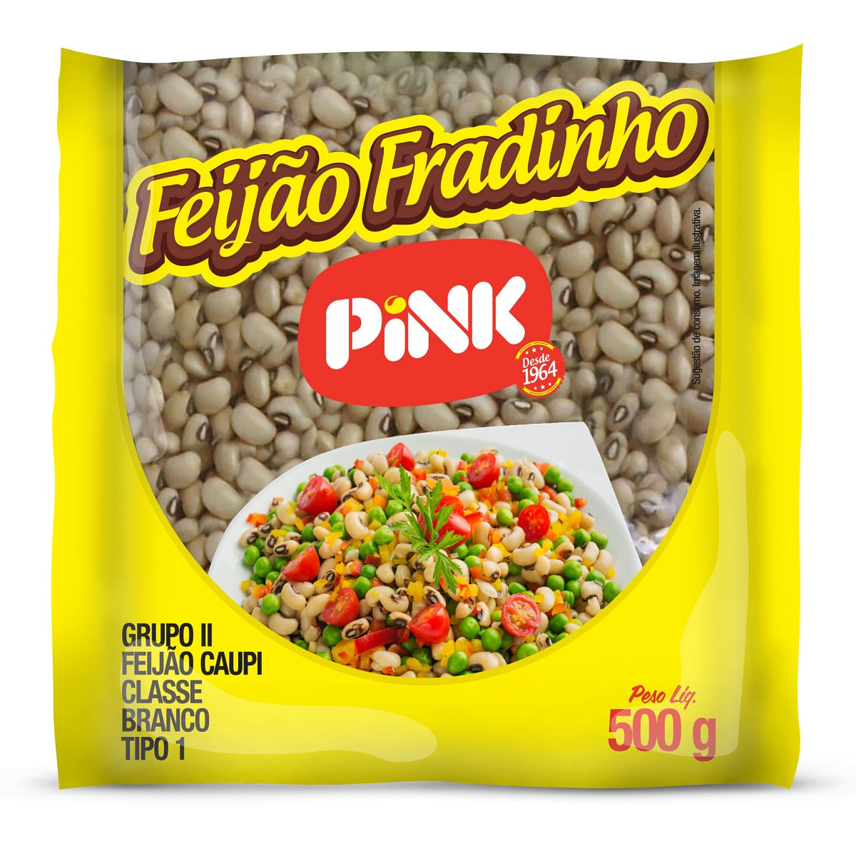 Feijão Fradinho Pink Tipo 1 500g, Feijão