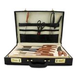 Kit Churrasco Ou Cozinha Com Maleta 25 Peças Em Aço Inox Promoção !!