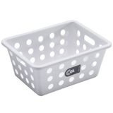 Cesta Organizadora Pequena 19x14x8cm Branca 10808/0007 - Coza