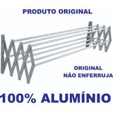 Varal Sanfonado De Parede Retrátil 60cm Alumínio