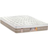 Colchão King Pillow Top Silver Star Air Molas Ensacadas One Face - Castor - Palha / Bege