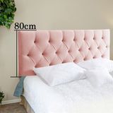 Cabeceira Capitonê Luna Corino Rosa Bebê Casal 140 X 80