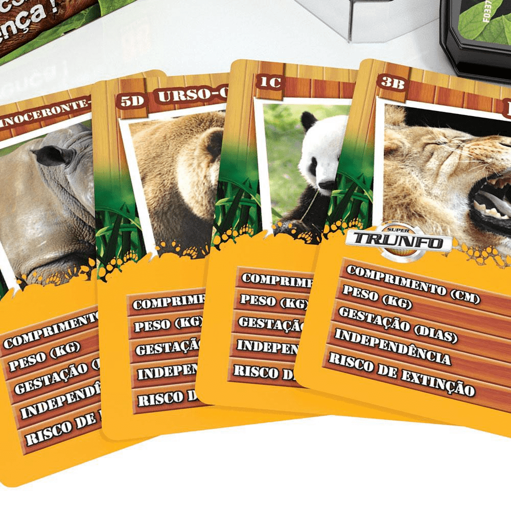 Jogo De Cartas Super Trunfo Animais Selvagens Grow