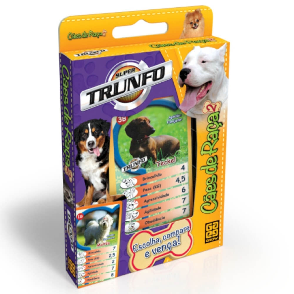 Jogo De Cartas Super Trunfo Caes De Raca 2 Grow