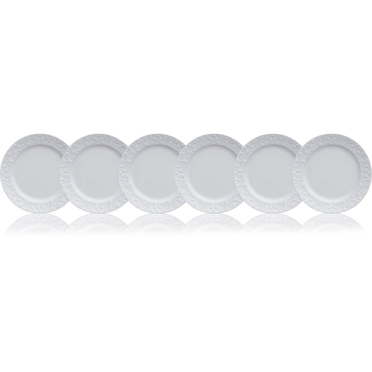 Conjunto Pratos para Sobremesa 06 peças Tassel - Germer - Branco