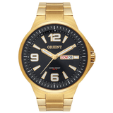 Relógio Orient Masculino Dourado Com Pulseira E Caixa De Aço