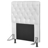 Cabeceira Cama Box Solteiro 90cm Cristal Corino Branco - JS Móveis