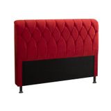 Cabeceira Para Cama Box Casal 140 cm Miami Suede Amassado Vermelho - JS Móveis