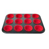 Forma Para Cupcake Com Forminhas De Silicone 12 Cavidades