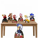 Kit Decoração de Festa Totem Display Sonic - 7 Peças