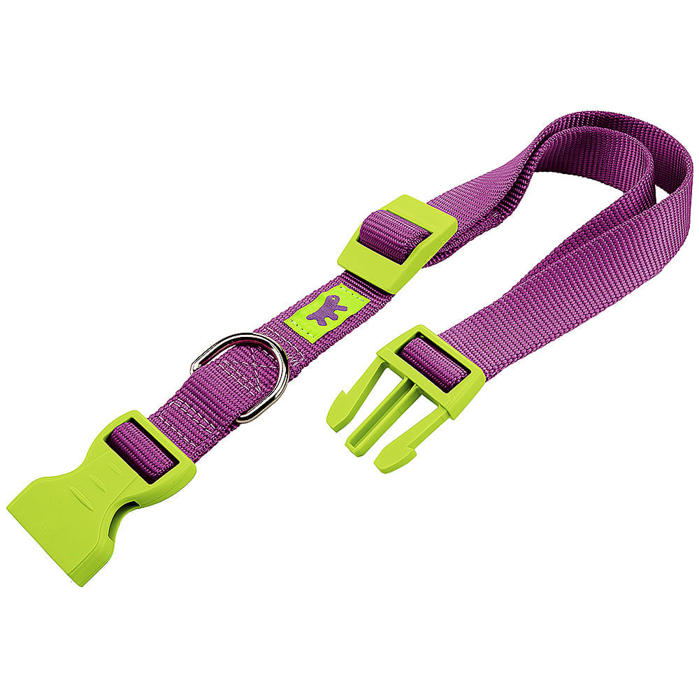 Coleira Ferplast Club Colours Para Cães Roxo - 1,5cm x 44cm