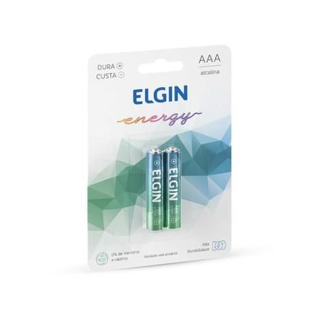 Pilha Alcalina Elgin Aaa 1.5v Blister Com 2 Unidades