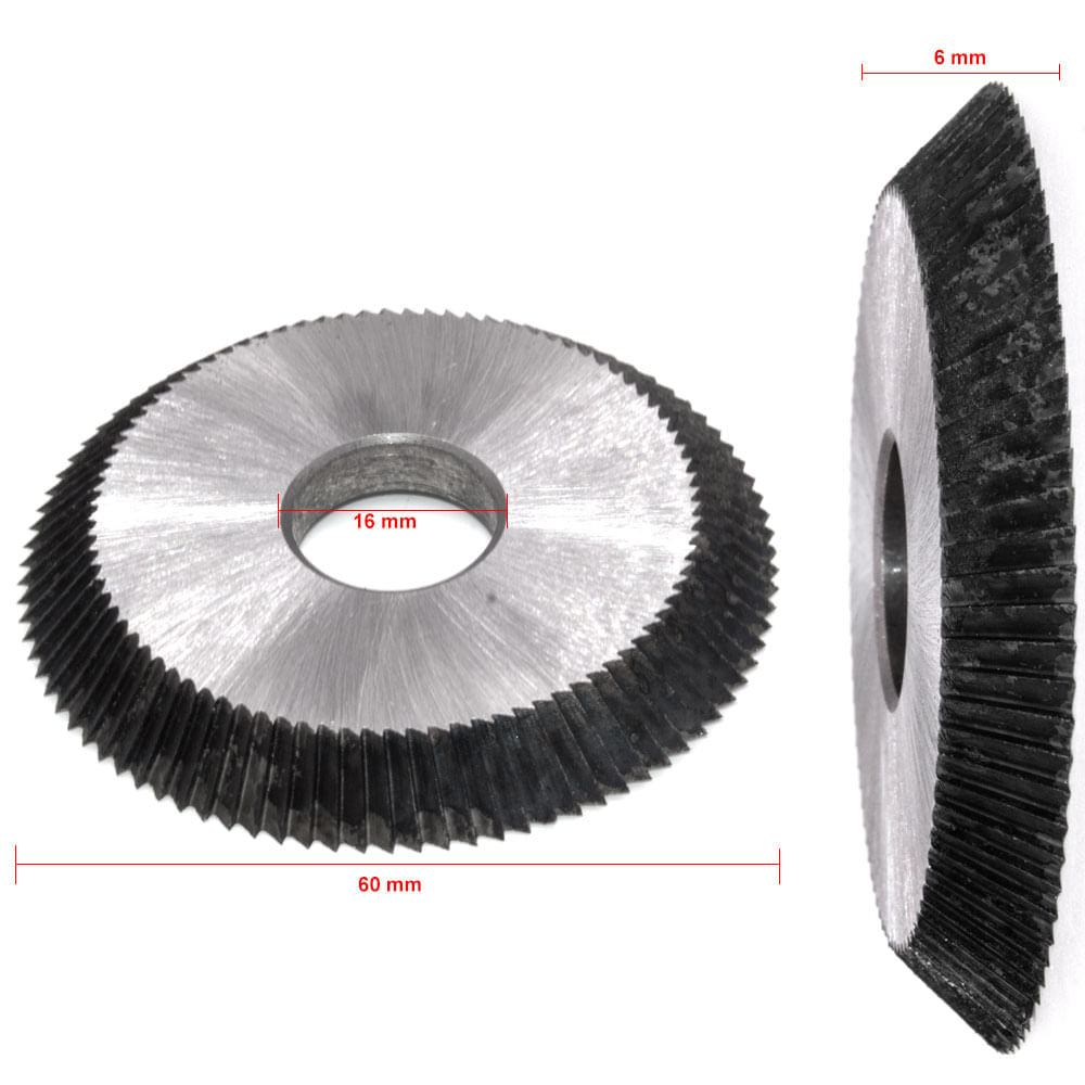 Disco Fresa para Máquina Copiadora de Chaves 60x6 mm GT403