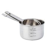 Copos Medidores Inox com 4 Peças - A/CASA