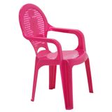 Cadeira Infantil Tramontina Catty Estampada em Polipropileno Rosa Tramontina