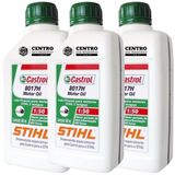 Kit Com 3 Unidades De Óleo 2 Tempos Castrol Stihl 500ml Lubrificante Com Alto Poder Detergente Que Evita O Desgate Do Motor Das Máquinas 2 Tempos