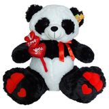 Panda De Pelúcia Grande 25 Cm I Love You Dia Dos Namorados