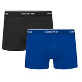 Cueca Boxer Masculina Kit 2 Peças Algodão naval