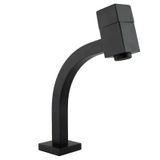 Torneira Lavabo Banheiro Quadrado Preto Fosco Black Luxo 1/4