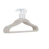 Kit 30 Cabides De Veludo Infantil Bege Antideslizante