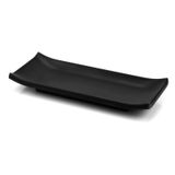 Prato Sushi Sashimi Retangular Black - Melamina 100% Profission