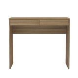 Mesa Para Computador E Escrivaninha Com 2 Gavetas Tijuca Castanho Politorno