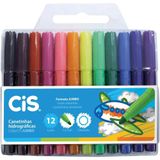 Canetinhas Hidrográficas Com 12 Cores Jumbo - Cis