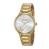 Relogio Feminino Dourado Mondaine Com Pedras Analógico 53758