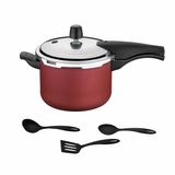 Panela De Pressão 4,5l Alumínio Antiaderente Vermelho + 3 Utensílios - Tramontina