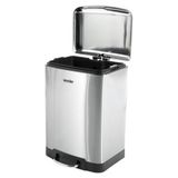 Lixeira Retangular 12 Litros Inox Com Pedal Vonder Inox