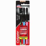 Escova Dental Colgate Slim Soft Black Suave Cores Sortidas 3un