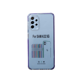 Capa Transparente Borda Color Samsung Galaxy A32 5G - Roxo