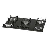 Cooktop 5 Bocas Fischer Preto a Gás 16426985 Bivolt