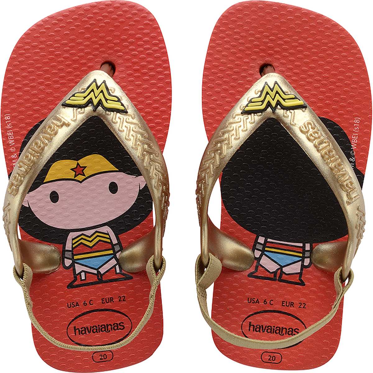 Chinelo Havaianas Infantil NEW BABY Herois 20 Morango