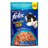 Racao Umida Nestle Purina Gatos Felix Fantastic Mix Frango E Caranguejo Sache 85gr