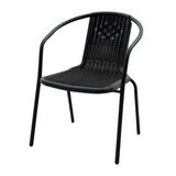 Cadeira Individual para Jardim em Plástico Carrefour Preta GD84784