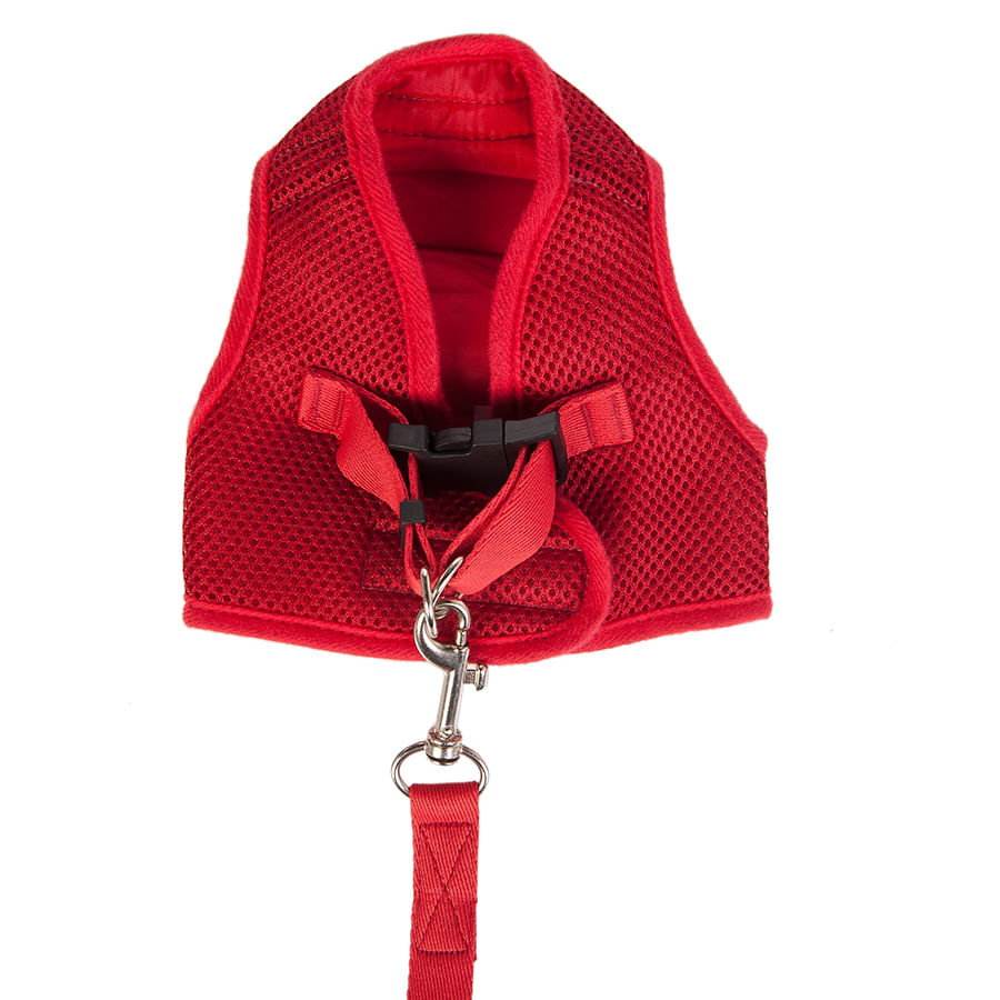 Peitoral Urban Puppy para Cães Colete Aerado Vermelho - Tamanho M