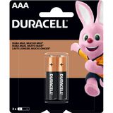 Pilha Alcalina Aaa Mn2400 (caixa C/24 Pilhas)(cartela C/2 Pilhas) Duracell - Cxf / 12